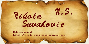Nikola Šuvaković vizit kartica